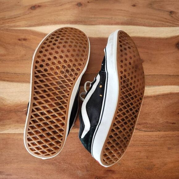 Vans old Skool black white low top fabric lace up sneakers skater shoes - Picture 6 of 7